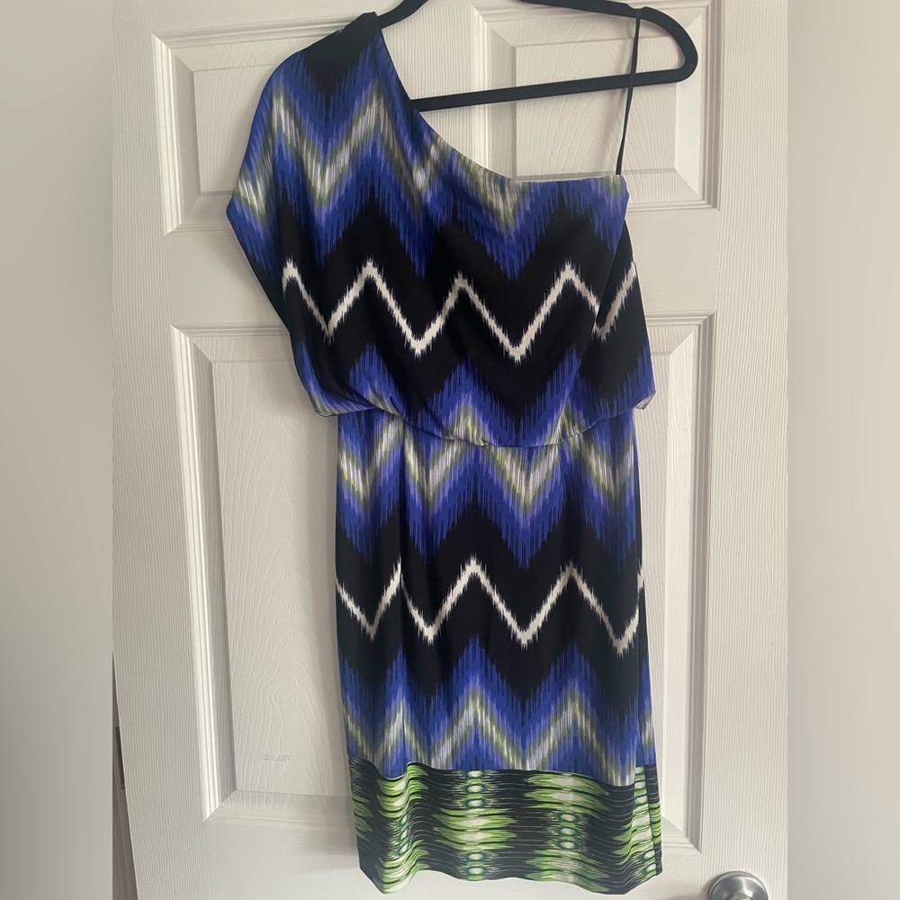 Maggy London one shoulder dress
